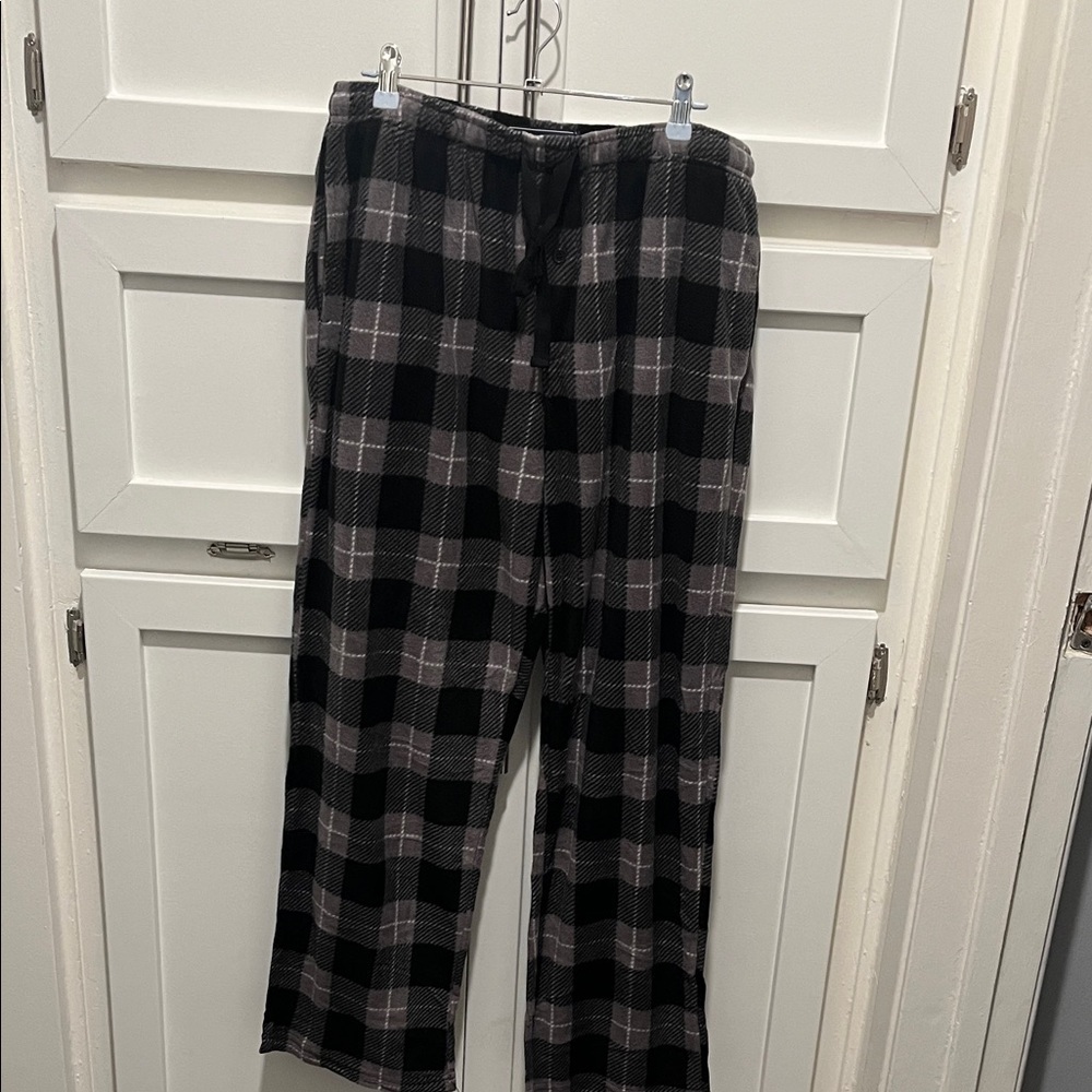 Plaid Black and Gray Men's Pants
